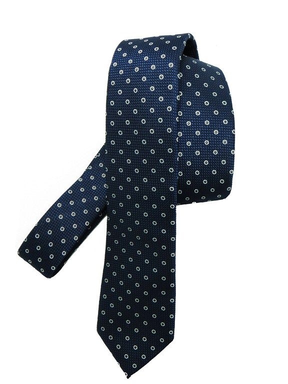 corbata azul lunares